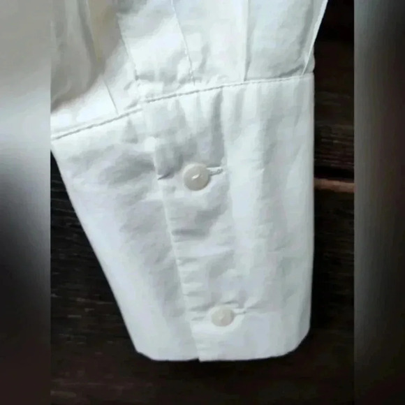 Esqualo Women's White Poplin Button Up Shirt | Size 6 - Picture 3 of 4